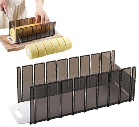 Nybhyjka Molde para cortar rollos de pastel, cortador de pasteles para hornear,Cortadora de regla de escala única | Herramienta de cocina para división de pasteles con almohadilla, herramienta