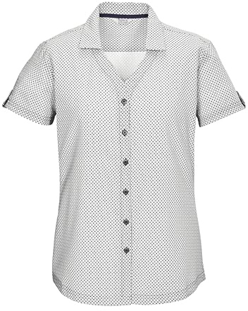 killtec Damen Funktionsbluse Kurzarm/Bluse KOS 46 WMN WVN SHRT, Nachtblau, 46, 42842-000
