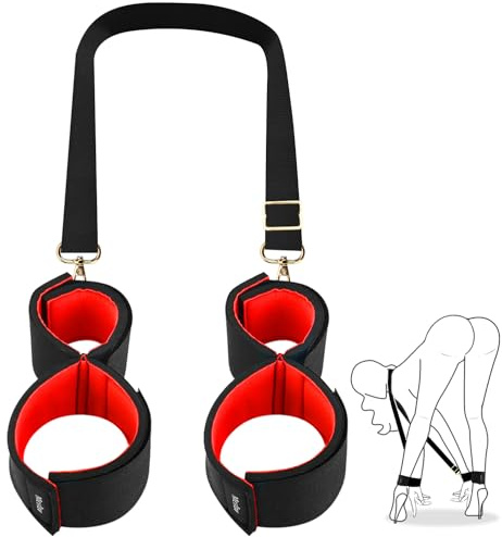 Kit Bondage BDSM – Menottes Poignets et Chevilles pour Couples, Sangle d’écartement des jambes – Jeu Sexuel pour Couples, Accessoires de Bondage et Restraints SM
