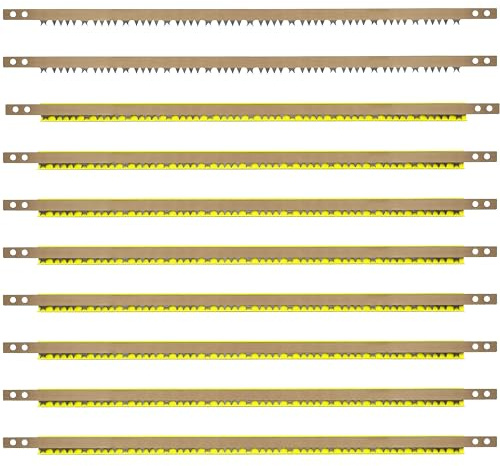 10 Pcs Bow Saw Blade 21 Inch Replacement,Fits Any 21 Bow Saw for Tree Cutting,Green Wood,Super-Hard Alloy Steel (21 Inch)