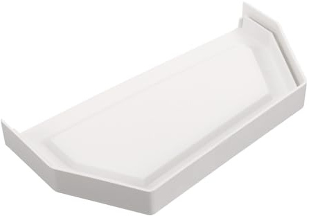 Tappo Terminale Grondaia in PVC Bianco Doppia Faccia, 1 Pezzo