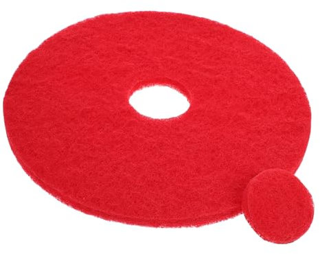 SECFOU Red Floor Machine Pad 17 Inch Fabric Cleaning Pad Replacement Multi-functional Use