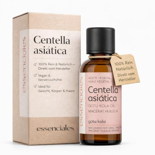 Centella Asiatica Öl Natürlich + Gotu Kola Für Hautregeneration Feuchtigkeit Und Straffung + Natürliches Pflanzenöl Gegen Narben Und Dehnungsstreifen Für Gesicht Körper Kopfhaut 100 ml
