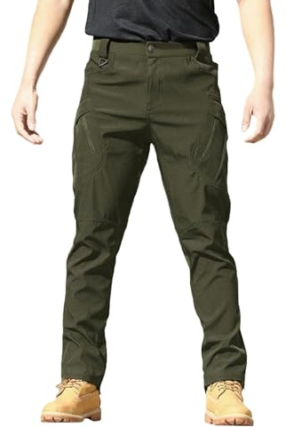Générique Pantalon Tactique Homme Cargo Treillis Militaire Randonnée Chasse, Pantalon de Travail Homme Pantalons Cargo Tactique Combat Stretch Extensible Séchage Rapide (Pas de Ceinture)