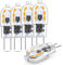 Bonlux Lot de 5 ampoules LED 3 W G6.35 AC/DC 12 V blanc chaud 3000 K Bi pin JC type GY6.35 pour lampe de bureau, accent, écran, éclairage de paysage