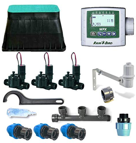 Kit completo irrigazione con Centralina Rain Bird da Pozzetto preparato da Pratoerboso.com (3 Zone)