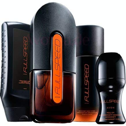 Avon Full Speed Parfum-Set 4 tlg. männlich - explosiv -ausdauernd -lebendig Wodka/Wacholder/Moschus/Nitroakkorde