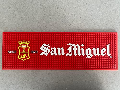 San Miguel Bar Runner and 2 Pint Glasses