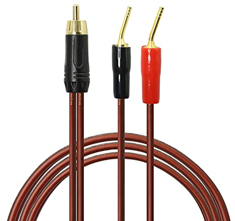 MEIRIYFA Cavo audio RCA, Cinch RCA Maschio a pin plug Cavo Audio Stereo per Amplificatore Subwoofer Mixer (2M)