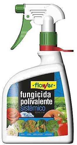 Flower - Fungicida Sistémico Polivalente | Acción Preventiva y Curativa | Eficaz en Plantas | Fácil Pulverización Foliar | Versátil para Plantas y Huertos, 1000 ml | Uso doméstico