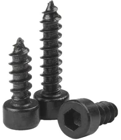 8,8 Grad Schwarz, Zylinderkopf-Innensechskant-Blechschraube, Tellerkopf-Blechschraube, Spitzkopfschraube, Gewindedurchmesser 4 Mm, Schraubenlänge,16 Mm * 20 Stück