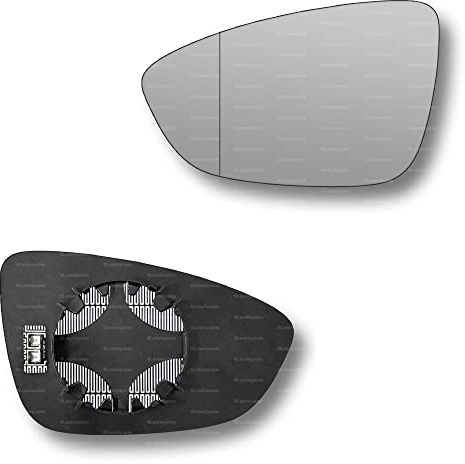 Less4spares Replacement Wing Mirror Glass Left Compatible with VW Beetle 2011-2019 CLIP-ON Passnager Near Side N/S Heated with Blind Spot