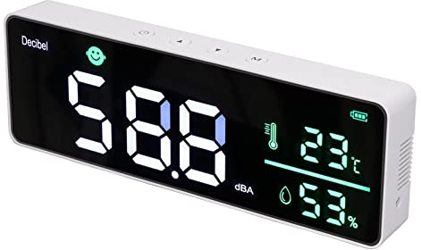 Sonomètre à suspendre au mur, alarme automatique, affichage clair et précis, décibelmètre avec câble USB pour chantier de construction