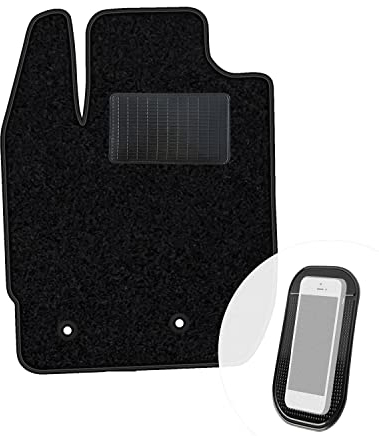 moto-MOLTICO Fahrer Fußmatte Auto Velours Fahrerseite Autoteppiche Schwarz Fahrermatte 1-teilig passend für Dacia Duster II ab 2018