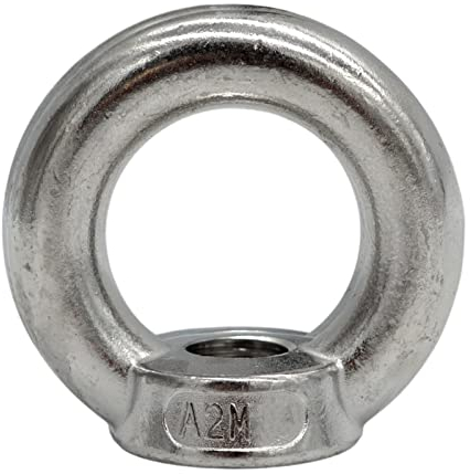 EZOTec - 1 Stück Ringmutter M6 ähnl. DIN 582 - Edelstahl V2A A2 -Ösenmutter Augen-Mutter (gegossen, poliert)