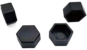 100 Stück Mutter Abdeckkappe Sechskant Flachschrauben Schutzkappen M5 M6 M8 M10 M12 M16 Möbelschrauben Schrauben Zubehör Kit (Color : Black_M10x17 50pcs)