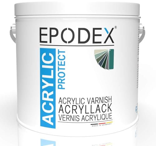 EPODEX ACRYLIC PROTECT | Pintura para muebles y muebles para madera, metal, plástico y piedra, pintura para madera, mate, resistente a la abrasión y a la intemperie, color para muebles y puertas, base