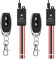 Meskliu 12v funkschalter,2 Kanal Mini Funkschalter mit Fernbedienung,DC12V-48V 10A Funk Relais Wandschalter,Kabelloser Lichtschalter mit 328ft Long Range für Garagentor, Motor, Markise