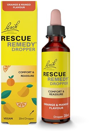 Rescue Remedy Orange & Mango Dropper | Daily Support for Stressful Moments | Bach Original Flower Essences | Easy-to-Use 20ml Dropper.