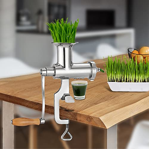 Manual Juicer, Household Stainless Steel Wheatgrass Juicer Squeezer Vegetables Orange Extractor Machine for Fruit, Vegetables, Wheatgrass,Ginger, Pomegranate, Etc