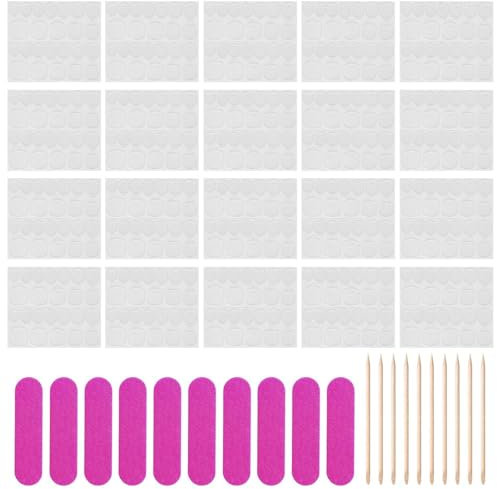 Colle De Manucure Transparente 20 Pièces, Avec 10 Bâtons De Manucure, 10 Limes À Ongles, Colle Transparente Pour Patchs À Ongles, Patchs De Gel Imperméables, Outils De Manucure