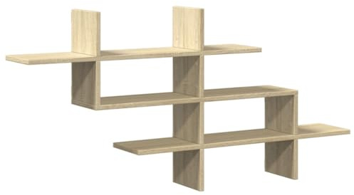 vidaXL Wandregal Sonoma-Eiche 124,5x18x60,5 cm Holzwerkstoff