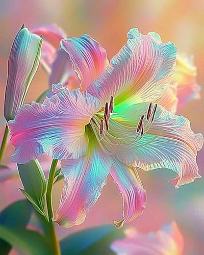 Lilienzwiebeln, Winterhart MehrjäHrig,Blumenzwiebeln,Temperament,Riesenlilien Baumlilien，Frische Luft,Gartenpflanzen-10zwiebeln-D