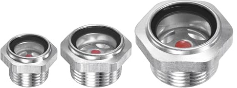 M METERXITY vetro Di Livello Olio Per Compressore D'Aria, 1/2 3/4 1 NPT vetro Temperato Tenuta Stagna Calibro Olio Esagonale Per Livello Liquido Con O-Ring Per Compressore