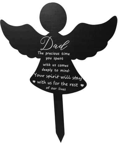 Happyyami De Cementerio De Ángel Memorial De Acrílico Adorno De Jardín para Papá Decoración para y