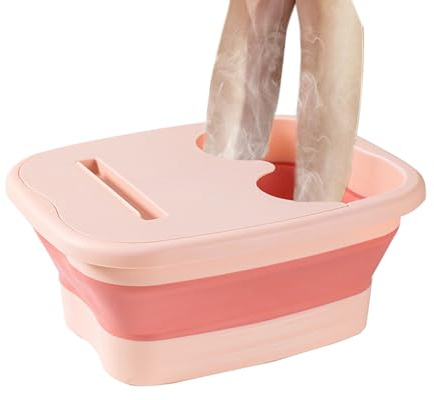 Foldable Manual Foot Soak Basin, Portable Pedicure Bowl, Folding Foot Bathtub - Soak Basin Feet Spa Massage Bucket, Feet Soaking Bath Basins for Home Spa Outdoor Travel