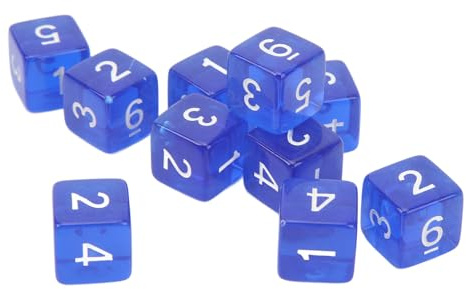 ZDETGU Dadi 6 Facce 30 Pezzi Dadi Trasparenti Angoli Retti per Giochi da Tavolo Matematica e Attività Educative Confezione Multicolore
