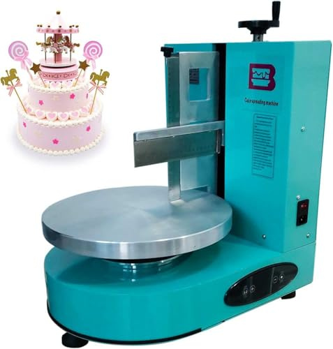 Cake Icing Machine Cake Smoother Polishers 200w Electric Frosting Machine for Baking - Adjustable Turntable Decorating Icing Smoother for Pastries and Cupcakes - Green 4-12 Inch Rotation