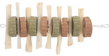 TOYZFRIENDY Natürliche Süße Bambus Kausnacks für Kaninchen Kleintiere Ballaststoffreiche Kaustangen aus Gras Bambus Zahnpflegesnack für Hamster Meerschweinchen Chinchillas