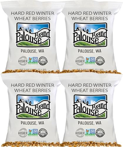 Palouse Brand Hard Red Winter Wheat Berries | 100 LBS | Desiccant Free | Sproutable | Non-GMO Project Verified | Kosher