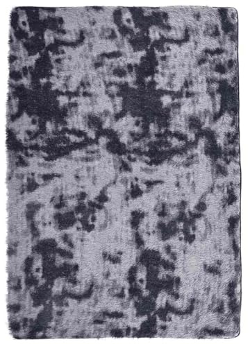 Mhdvray Shaggy Teppich Hochflor NAVARRA Dunkelgrau 160x230 cm - Robuster Langflor-Teppich aus Polyester, rutschfest & Pflegeleicht für Wohnzimmer, Schlafzimmer und Außenbereiche