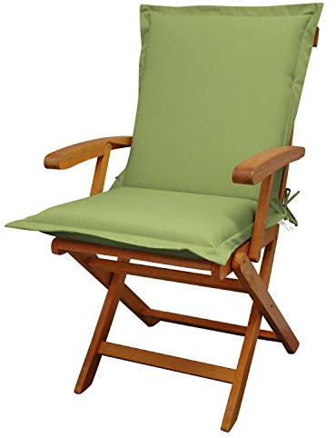 IND-70471-AUNL Sitzauflage Niederlehner Premium, extra dicke Polsterauflage mit Reißverschluss, 100 x 50 x 9 cm, Grün