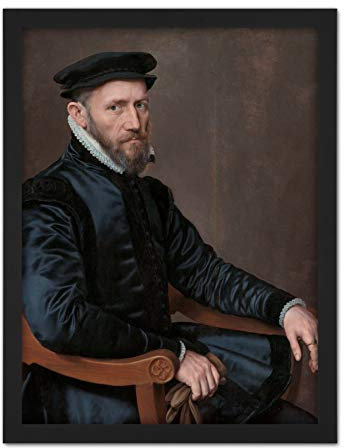 Artery8 Anthonis Mor Portraits Sir Thomas Gresham Painting Artwork Framed Wall Art Print 18X24 Inch Porträt Gemälde Wand