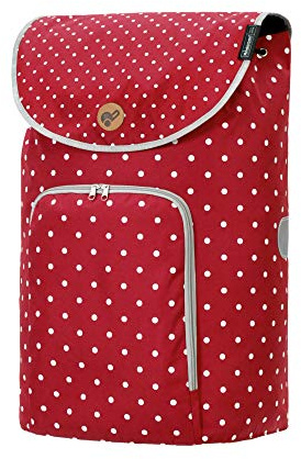 Andersen Einkaufstrolley Ersatztasche - 47 Liter - Fronttasche | extra Innenfach - wasserabweisend - Reflektoren - faltbar - Ole rot