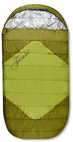 Trimm Outdoor XXL Deckenschlafsack - Divan grün - Winter Schlafsack bis -28°C - 220cm x 110cm breit (grün)