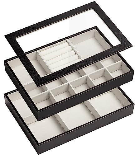 ADEL DREAM Stapelbares Schmucktablett Schmuckschatpfanne Aufbewahrung Schublade Lagerung-Schmuck Aufbewahrung Damen Schmuckschatpfe