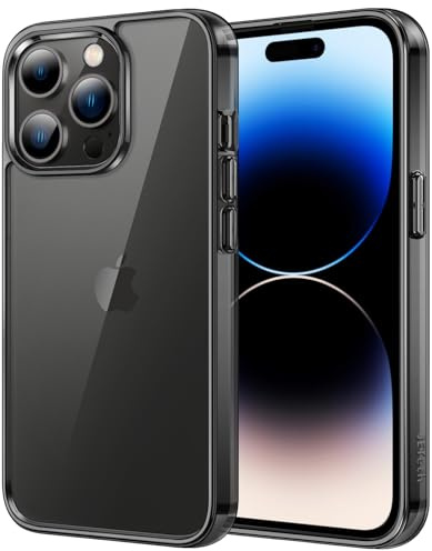 JETech Case for iPhone 14 Pro Max 6.7-Inch, Non-Yellowing Shockproof Phone Bumper Cover, Anti-Scratch Clear Back (Black)