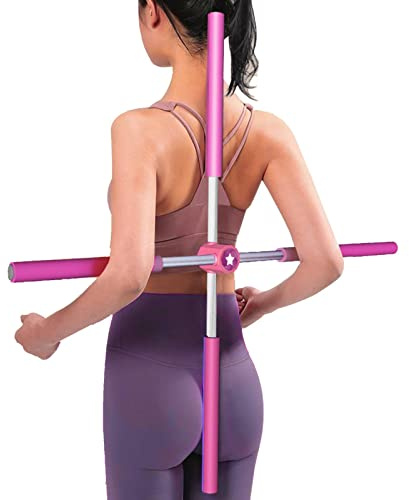 Moageme Stick correttore posturale, Strumento di allungamento dei Bastoncini di correzione della gobba, Stick per la correzione della Postura con la gobba, Bastoncini retrattili per Adulti e Bambini
