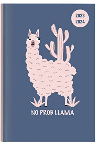 Collegetimer Llama 2023/2024 - Schüler-Kalender A5 (15x21 cm) - Lama - Weekly - 224 Seiten - Terminplaner - Alpha Edition (Collegetimer A5 Weekly)