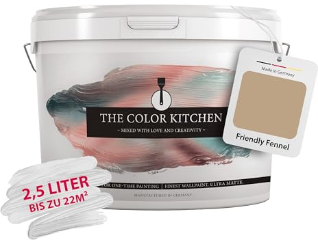 A.S. Création THE COLOR KITCHEN - Peinture murale à très haut pouvoir couvrant Marron Peinture intérieure mate - DD125670 2,5l - Pouvoir colorant intense