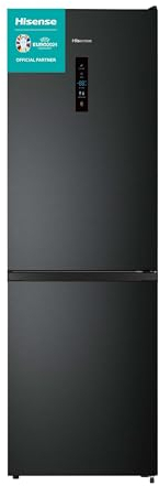 Hisense RB390N4BFC Kühl-Gefrier-Kombination, Total No Frost, Multi Air Flow, LED Display, Gemüsefach, Black Inox, EEK C