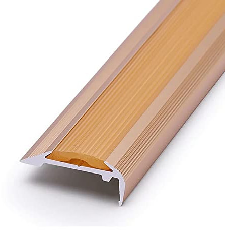 Treppenkantenprofil Antirutsch Treppe Treppe Nosing Edge Trim Streifen Aluminiumlegierung Schritt Protector, Anti-Rutsch-Treppe Nose Molding, Commercial Stair Tread Metall für Marmor / Fliesen Treppe