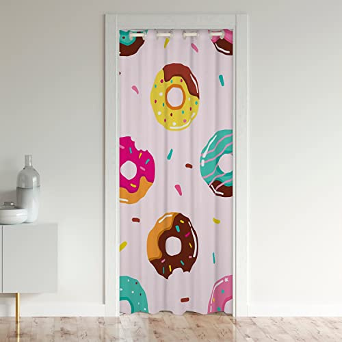 Ciambelle Copertura Della Porta Tenda Privacy per Bambini Ragazzi Ragazze - Rosa Cioccolato Isolato Termiche per Camera Da Letto Armadio Divisorio 106