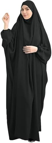 Frauen Kleid Muslim One Piece Gebet Kleid für Frauen Abaya Islamic Middle East Dubai Türkei Maxi Abaya Kaftan mit Hijab Kleid Full Cover Kleid