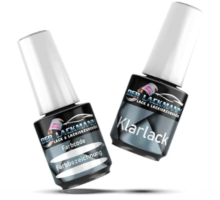 Der Lackmann Lack & Lackierzubehör Lackstift-Set für VW Audi LD5Q Shadowblue Met.D5Q Autolack+Klarlack 20 ml