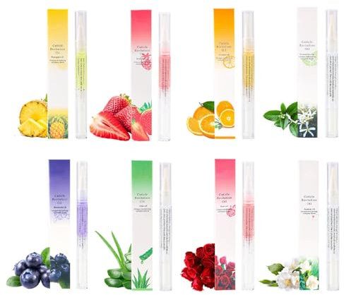 Nagelöl Stift,Cuticle Oil,Nagelpflegestift,8PCS Nagelhaut-Öl-Stifte Nagel Ernährung Öl Nagelöl Reparatur Nagelhaut Nagelhaut Revitalizer Öl Nagelöl Nagelpflegestift Öl Nagelpflege-Ölstift